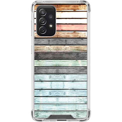 Wooden Stripes Galaxy A72 5G Clear Case
